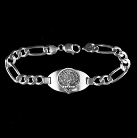 Image 0 of Ross Clan Badge Link Mens Sterling Silver Clan Crest Bracelet