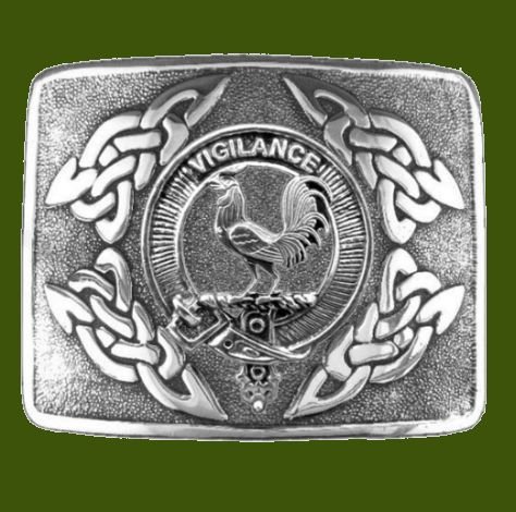 Image 0 of Laing Clan Badge Interlace Mens Stylish Pewter Kilt Belt Buckle