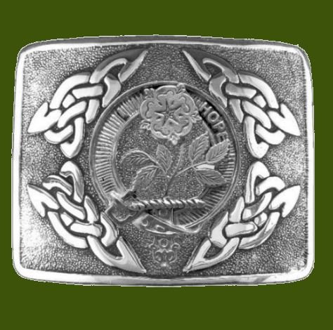 Image 0 of Learmonth Clan Badge Interlace Mens Stylish Pewter Kilt Belt Buckle