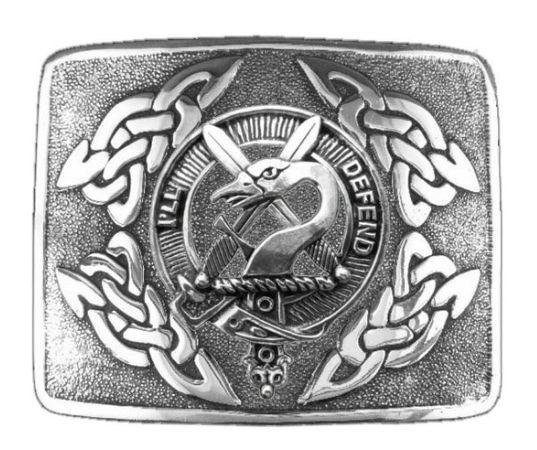 Image 1 of Lennox Clan Badge Interlace Mens Stylish Pewter Kilt Belt Buckle