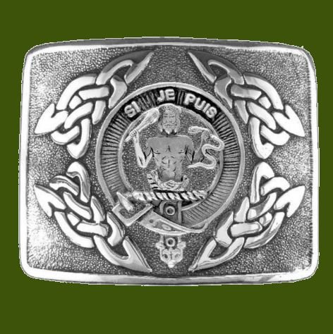 Image 0 of Livingstone Clan Badge Interlace Mens Stylish Pewter Kilt Belt Buckle