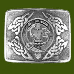 Livingstone Clan Badge Interlace Mens Stylish Pewter Kilt Belt Buckle