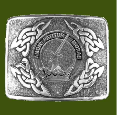Image 0 of Lumsden Clan Badge Interlace Mens Stylish Pewter Kilt Belt Buckle