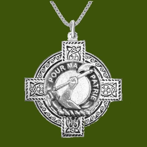 Image 0 of Cooper Clan Badge Celtic Cross Stylish Pewter Clan Crest Pendant