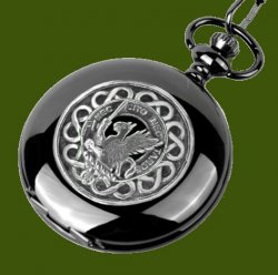 Bannatyne Clan Badge Pewter Clan Crest Black Hunter Pocket Watch