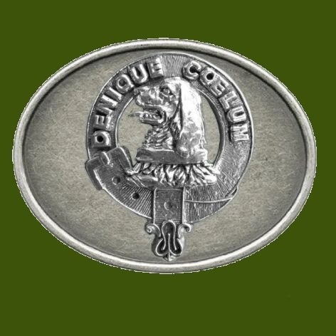 Image 0 of Melville Clan Badge Oval Antiqued Mens Stylish Pewter Belt Buckle