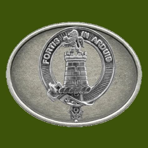 Image 0 of Middleton Clan Badge Oval Antiqued Mens Stylish Pewter Belt Buckle