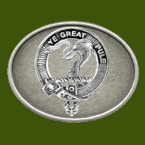 Image 0 of Mercer Clan Badge Oval Antiqued Mens Stylish Pewter Belt Buckle