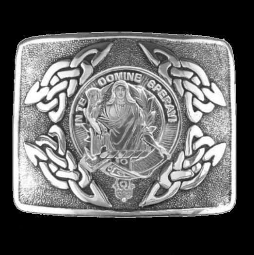 Image 0 of Lyon Clan Badge Interlace Mens Sterling Silver Kilt Belt Buckle