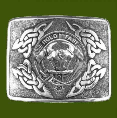 Image 0 of MacLeod Of Harris Clan Badge Interlace Mens Stylish Pewter Kilt Belt Buckle