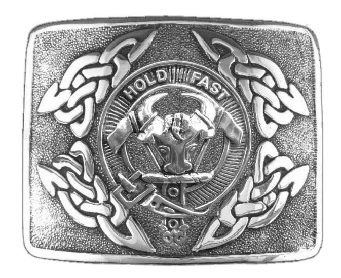 Image 1 of MacLeod Of Harris Clan Badge Interlace Mens Stylish Pewter Kilt Belt Buckle