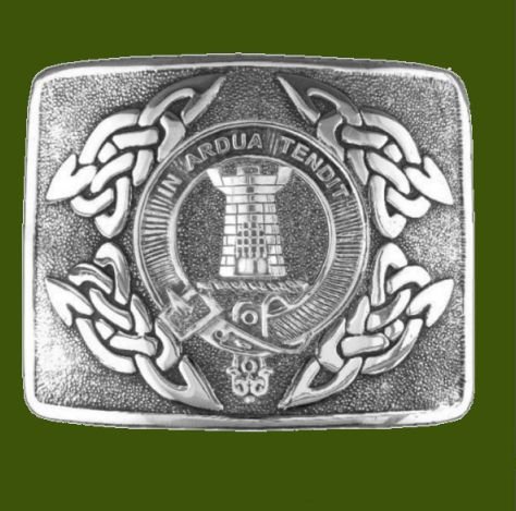 Image 0 of MacCallum Clan Badge Interlace Mens Stylish Pewter Kilt Belt Buckle