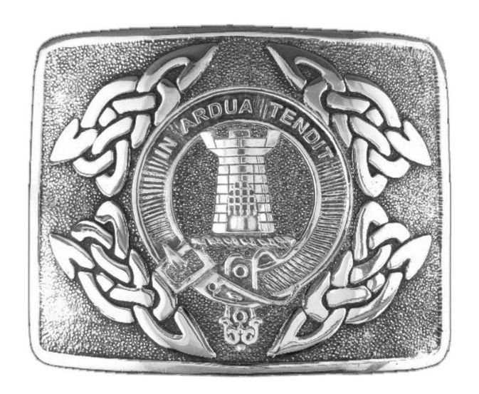 Image 1 of MacCallum Clan Badge Interlace Mens Stylish Pewter Kilt Belt Buckle