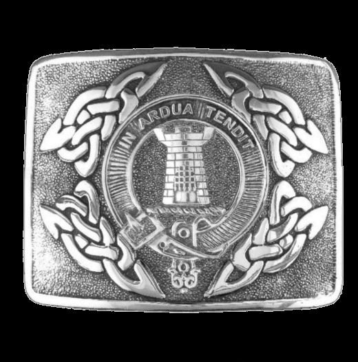Image 0 of MacCallum Clan Badge Interlace Mens Sterling Silver Kilt Belt Buckle
