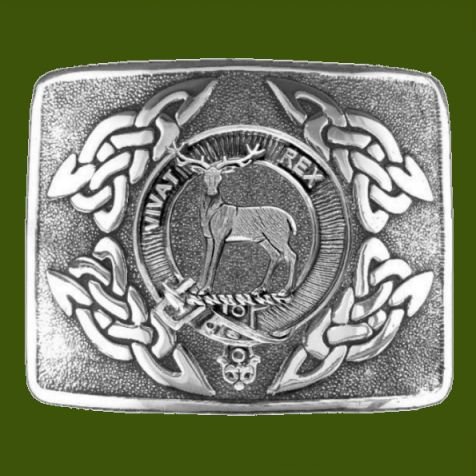 Image 0 of MacCorquodale Clan Badge Interlace Mens Stylish Pewter Kilt Belt Buckle