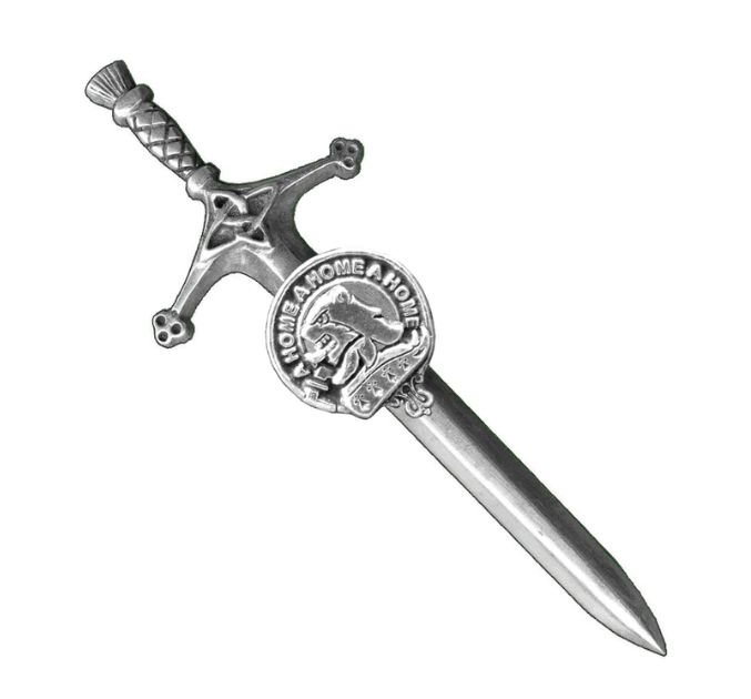 Image 1 of Home Clan Badge Stylish Pewter Clan Crest Large Kilt Pin