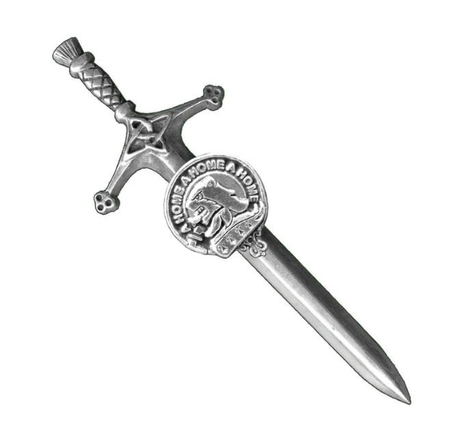Image 1 of Home Clan Badge Sterling Silver Clan Crest Large Kilt Pin