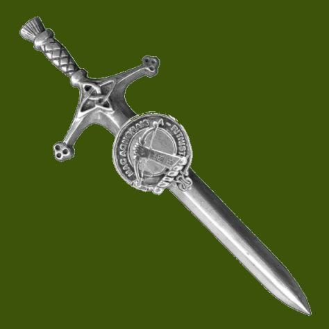Image 0 of MacInnes Clan Badge Stylish Pewter Clan Crest Large Kilt Pin