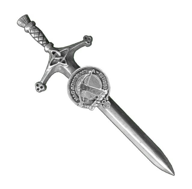 Image 1 of MacInnes Clan Badge Stylish Pewter Clan Crest Large Kilt Pin