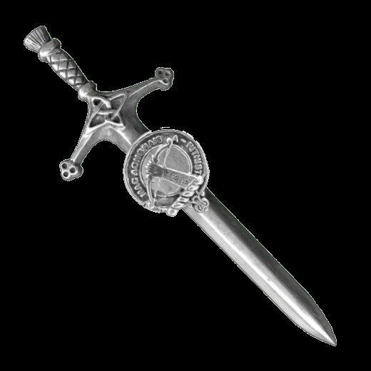 Image 0 of MacInnes Clan Badge Sterling Silver Clan Crest Large Kilt Pin