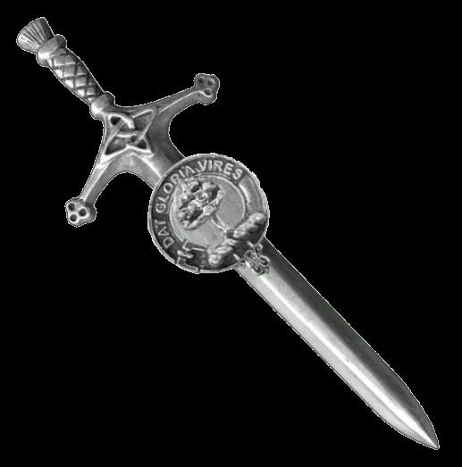 Image 0 of Hogg Clan Badge Sterling Silver Clan Crest Large Kilt Pin