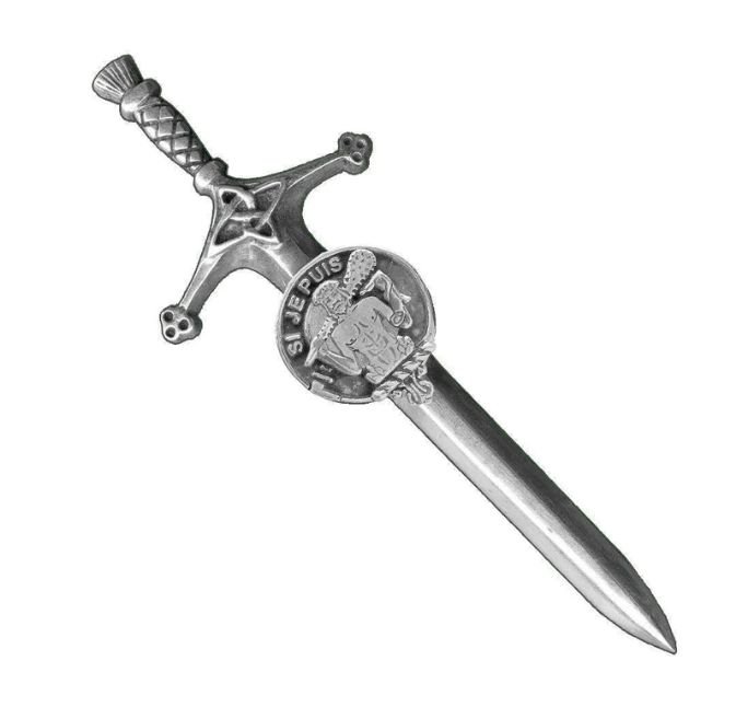 Image 1 of Livingstone Clan Badge Stylish Pewter Clan Crest Large Kilt Pin