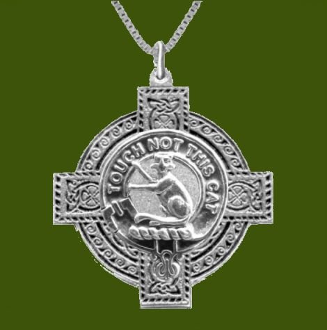 Image 0 of MacGillivray Clan Badge Celtic Cross Stylish Pewter Clan Crest Pendant