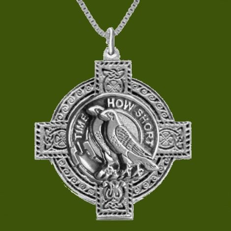 Image 0 of Akins Clan Badge Celtic Cross Stylish Pewter Clan Crest Pendant