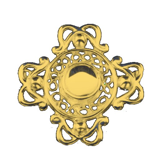 Image 1 of St Ninians Isle Treasure Medium 9K Yellow Gold Brooch  