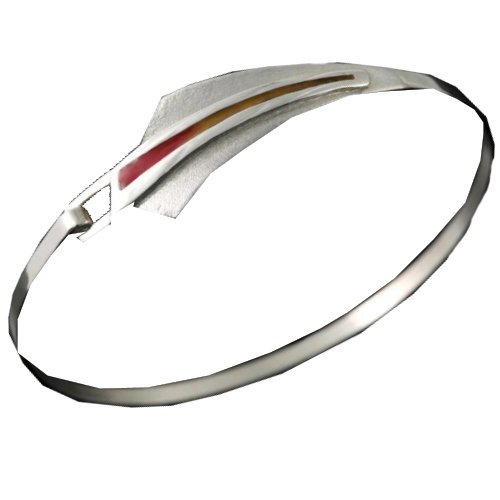 Image 1 of Celtic Fire Enamelled Fire Two Toned Sterling Silver Bangle