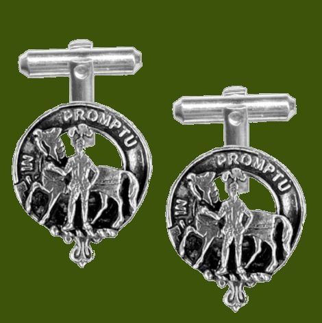 Image 0 of Trotter Clan Badge Stylish Pewter Clan Crest Cufflinks
