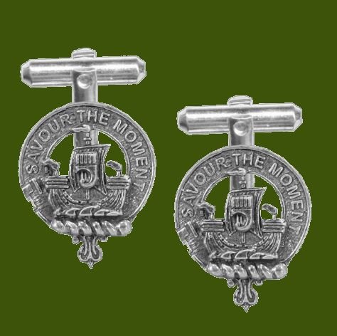Image 0 of Duncan Of Sketraw Clan Badge Stylish Pewter Clan Crest Cufflinks