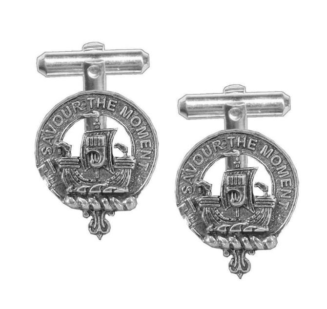 Image 1 of Duncan Of Sketraw Clan Badge Sterling Silver Clan Crest Cufflinks