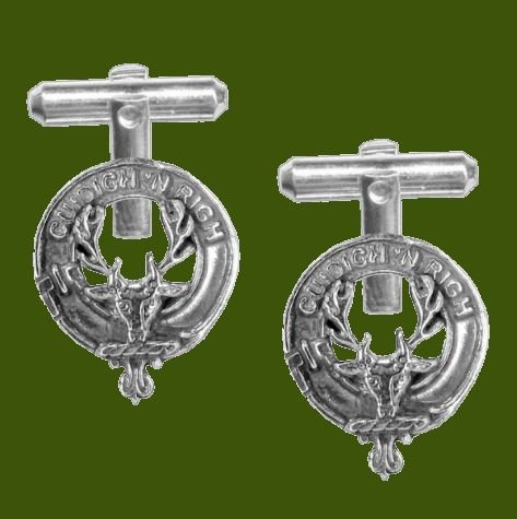 Image 0 of MacKenzie Seaforth Clan Badge Stylish Pewter Clan Crest Cufflinks