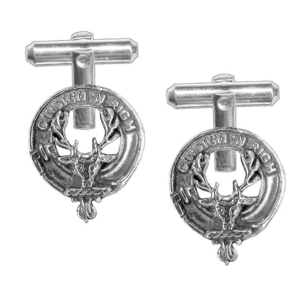 Image 1 of MacKenzie Seaforth Clan Badge Stylish Pewter Clan Crest Cufflinks