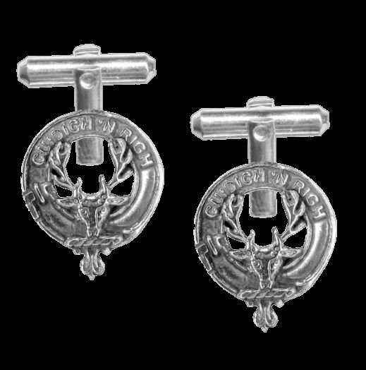 Image 0 of MacKenzie Seaforth Clan Badge Sterling Silver Clan Crest Cufflinks