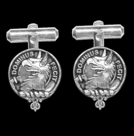 Image 0 of Baird Clan Badge Sterling Silver Clan Crest Cufflinks