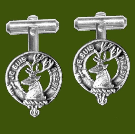 Image 0 of Fraser Of Lovat Clan Badge Stylish Pewter Clan Crest Cufflinks
