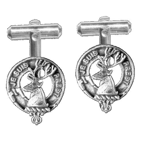 Image 1 of Fraser Of Lovat Clan Badge Stylish Pewter Clan Crest Cufflinks