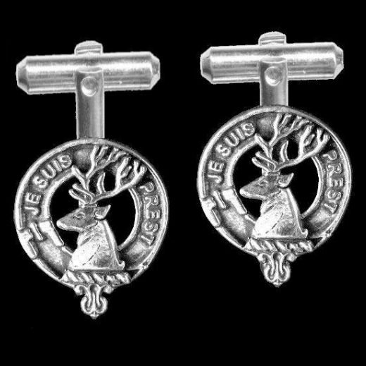 Image 0 of Fraser Of Lovat Clan Badge Sterling Silver Clan Crest Cufflinks