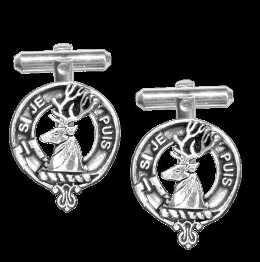 Image 0 of Colquhoun Clan Badge Sterling Silver Clan Crest Cufflinks