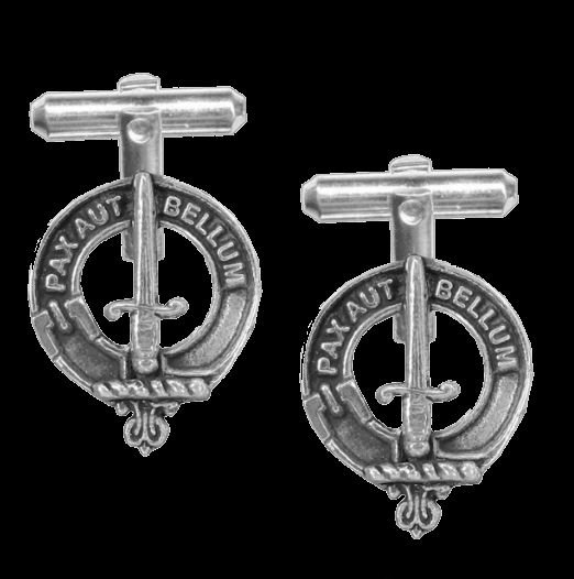 Image 0 of Blaine Clan Badge Sterling Silver Clan Crest Cufflinks