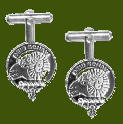 Image 0 of Ruthven Clan Badge Stylish Pewter Clan Crest Cufflinks