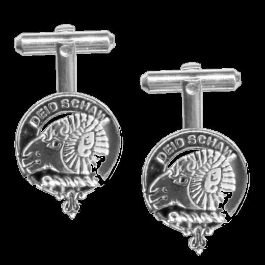 Image 0 of Ruthven Clan Badge Sterling Silver Clan Crest Cufflinks