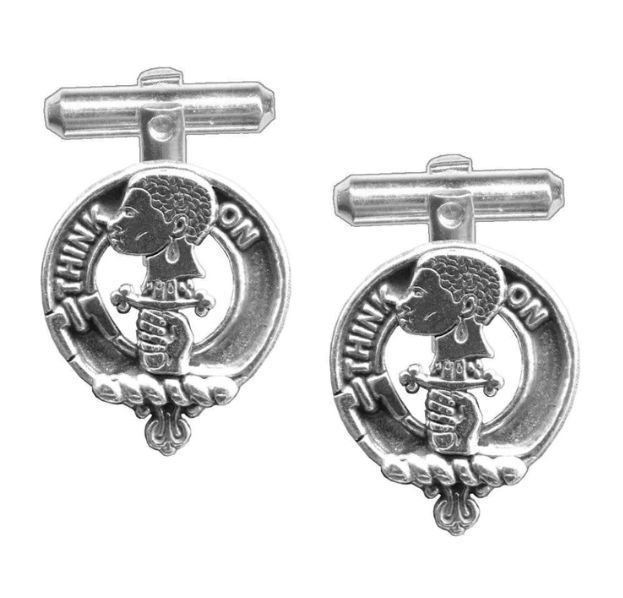 Image 1 of MacLellan Clan Badge Stylish Pewter Clan Crest Cufflinks