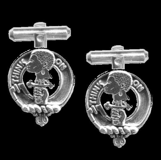 Image 0 of MacLellan Clan Badge Sterling Silver Clan Crest Cufflinks