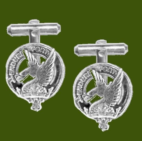 Image 0 of Lindsay Clan Badge Stylish Pewter Clan Crest Cufflinks