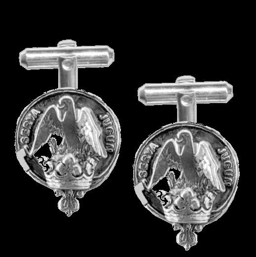 Image 0 of Hay Clan Badge Sterling Silver Clan Crest Cufflinks