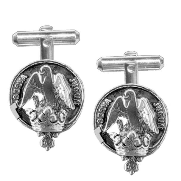 Image 1 of Hay Clan Badge Sterling Silver Clan Crest Cufflinks