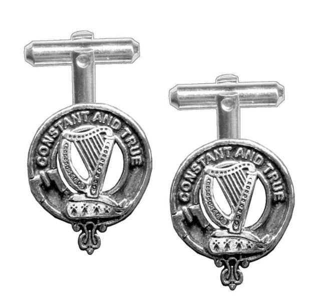 Image 1 of Rose Clan Badge Sterling Silver Clan Crest Cufflinks